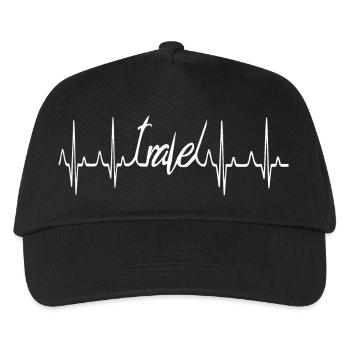 Travel Heartbeat Traveler Gift - Kids’ Baseball Cap - black - Front