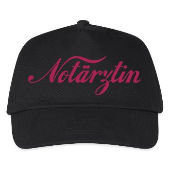 Notärztin - Kinder Basecap - Schwarz - Vorne
