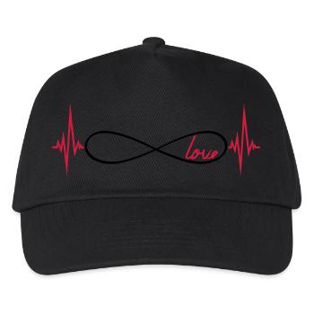 rythme cardiaque pouls amour infini infini fréquence ewi - Casquette de baseball Enfant - noir - Devant