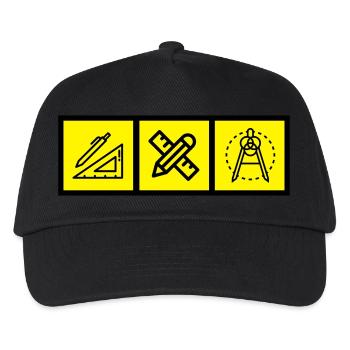 Architekt / Architektur / Ingenieur / Urbanismus - Kinder Basecap - Schwarz - Vorne