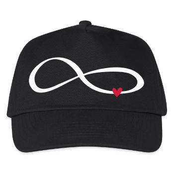 Coeur infini infini symbole cadeau amour - Casquette de baseball Enfant - noir - Devant