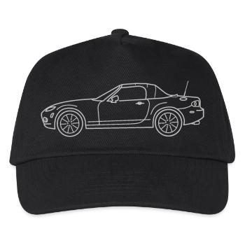 Sportwagen MX 5 - Kinder Basecap - Schwarz - Vorne