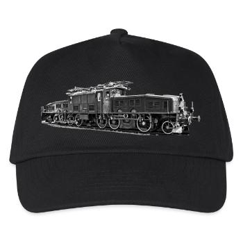 Locomotive crocodile Be 6/8 - Kids’ Baseball Cap - black - Front