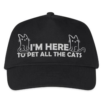 Pet All The Cats - Kinder Basecap - Schwarz - Vorne