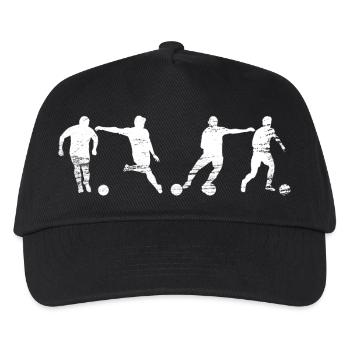 Fußballspieler - Kinder Basecap - Schwarz - Vorne