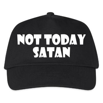 Not today satan - Kinder Basecap - Schwarz - Vorne