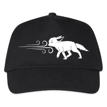 Der weiße Fuchs und der Wind - Kinder Basecap - Schwarz - Vorne