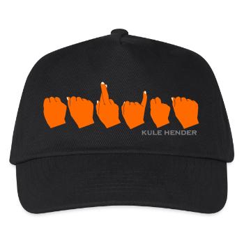 Marina (Orange mit weißen Nägeln) - Kinder Basecap - Schwarz - Vorne