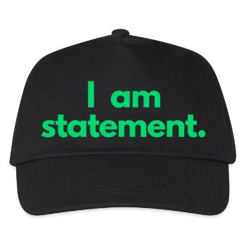 statement txt green - Kids’ Baseball Cap - black - Front