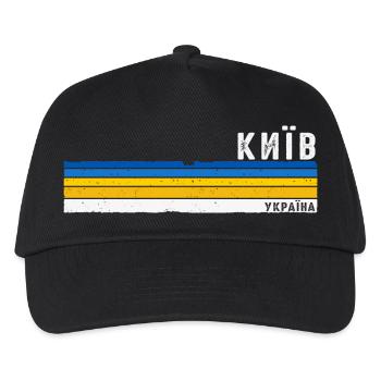 Stolz darauf, Kiew zu lieben - Feiern Sie das ukrainische Erbe - Kinder Basecap - Schwarz - Vorne