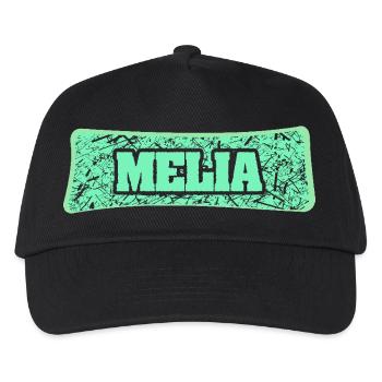 Geschenk für Melia - Kinder Basecap - Schwarz - Vorne