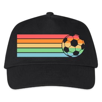 Fußballspieler Fußball - Kinder Basecap - Schwarz - Vorne