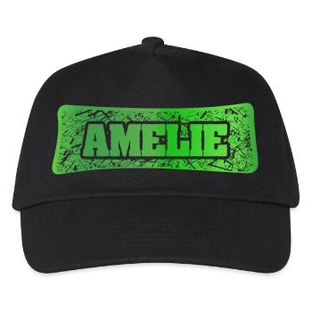 First name Amelie - Kids’ Baseball Cap - black - Front