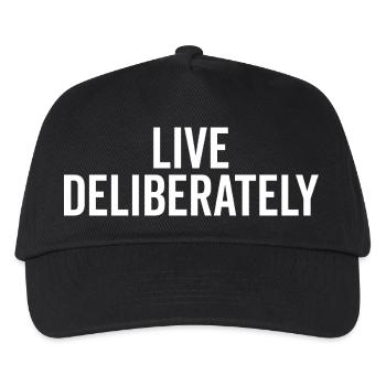 Live Deliberately - Kids’ Baseball Cap - black - Front