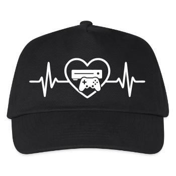 Heart Gamer Game Console - Kids’ Baseball Cap - black - Front