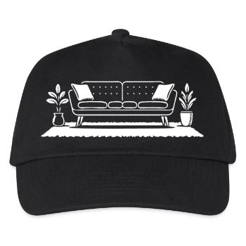 Retro Sofa Design – Möbel mit Stil - Kinder Basecap - Schwarz - Vorne
