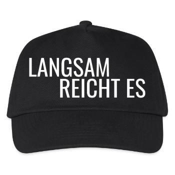 Langsam reicht es - Kinder Basecap - Schwarz - Vorne