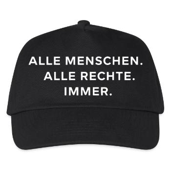 All people, all rights, always - Kids’ Baseball Cap - black - Front