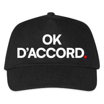 OK, OKAY | Minimaler Humorausdruck - Kinder Basecap - Schwarz - Vorne