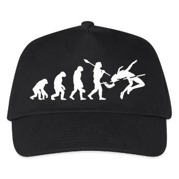 High Jumping Evolution Athlete Silhouette Art - Kids’ Baseball Cap - black - Front