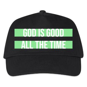 God Is Good All The Time Faith Christian Saying - Kids’ Baseball Cap - black - Front