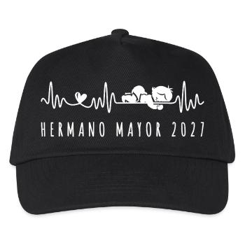 Futuro Hermano Mayor 2027 Latido del Corazón - Kinder Basecap - Schwarz - Vorne