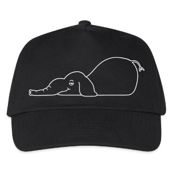 Lustiger Elefant - Kinder Basecap - Schwarz - Vorne