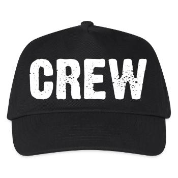 Crew Distressed Text - Kids’ Baseball Cap - black - Front