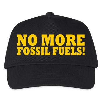 No more fossil fuels - Kinder Basecap - Schwarz - Vorne