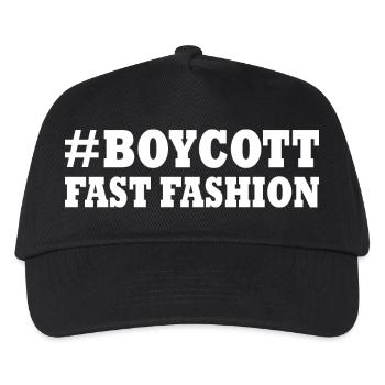 Boycott fast fashion - Casquette de baseball Enfant - noir - Devant