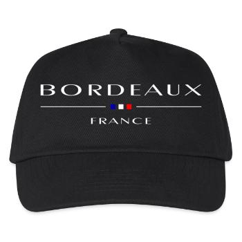 Bordeaux, France, white with French flag - Kids’ Baseball Cap - black - Front