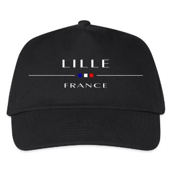Lille, white, with French flag - Kids’ Baseball Cap - black - Front