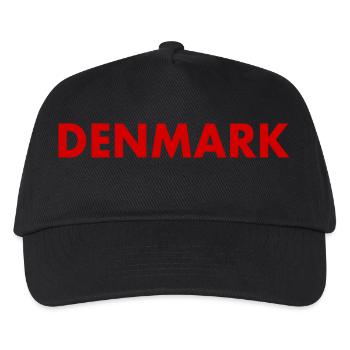 Dänemark - Kinder Basecap - Schwarz - Vorne