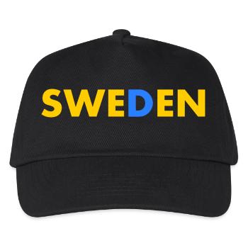 Schweden - Kinder Basecap - Schwarz - Vorne