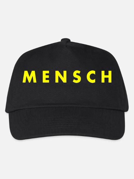Mensch - Kinder Basecap - Schwarz