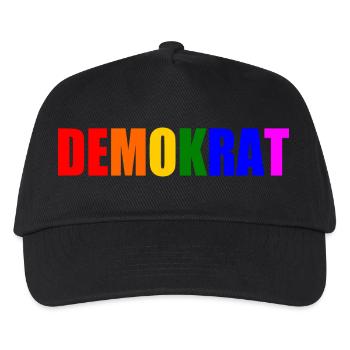 Demokrat - Kinder Basecap - Schwarz - Vorne