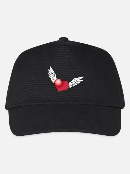 un coeur ailé - Casquette de baseball Enfant - noir