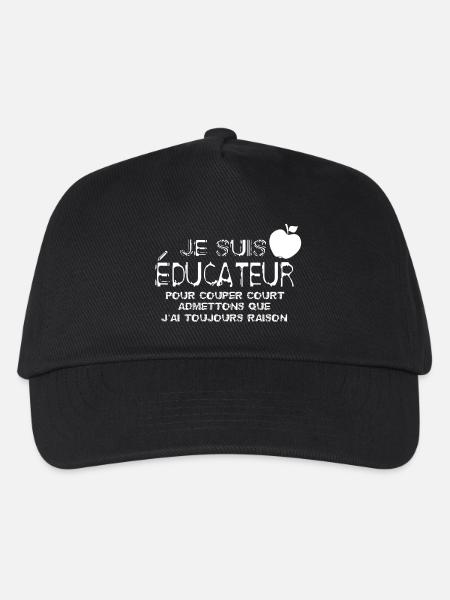 Je suis Éducateur - Casquette de baseball Enfant - noir