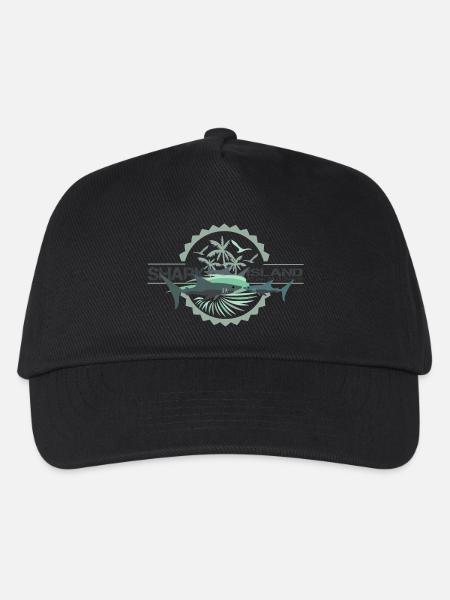 sharkisland-sharkshirt - Kinder Basecap - Schwarz