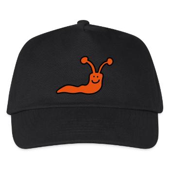 Schnecke - Kinder Basecap - Schwarz - Vorne