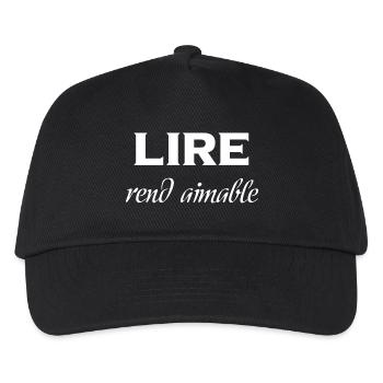 lire rend aimable2 - Casquette de baseball Enfant - noir - Devant