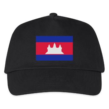 Flag of Cambodia - Kids’ Baseball Cap - black - Front