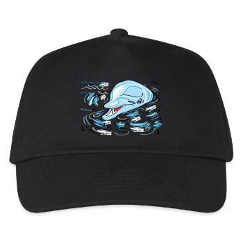Delphin - Kinder Basecap - Schwarz - Vorne