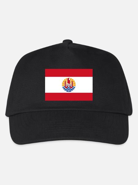 National flag of French Polynesia - Kids’ Baseball Cap - black
