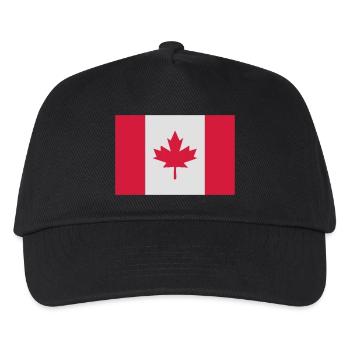 flagge kanada - Kinder Basecap - Schwarz - Vorne