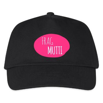 Frag Mutti 2c - Kinder Basecap - Schwarz - Vorne