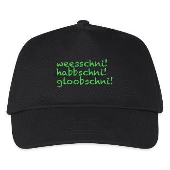 Sächsischer Dialekt vom Feinsten - sächsisch - Kinder Basecap - Schwarz - Vorne