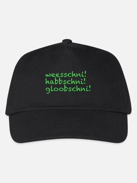 Sächsischer Dialekt vom Feinsten - sächsisch - Kinder Basecap - Schwarz