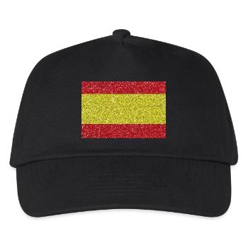 Spain flag flag glitter spanish flag - Kids’ Baseball Cap - black - Front