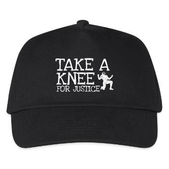 Take A Knee I Am With Kap Shirt For Justice - Kinder Basecap - Schwarz - Vorne